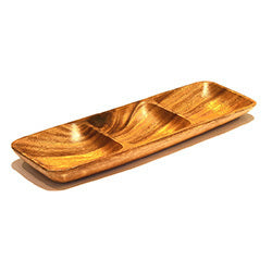 COPETINERO RECT. 3 DIVISIONES MADERA 20X9X2.5CM