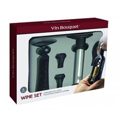 SET 4 PIEZAS ACCESORIOS PARA VINO VIN BOUQUET