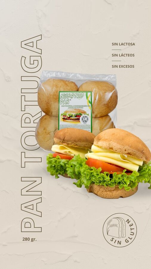 Pan de hamburguesa 4u sin gluten - Nuestro pan