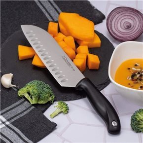 CUCH. SANTOKU ESTRIADO 18CM CAJA PVC EVO 3CLAVELE