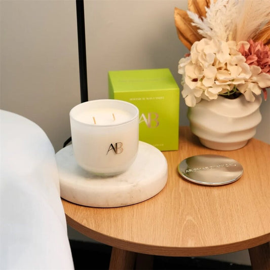 VELA AROMATICA 340G LEMONGRASS/GINGER BLANCO