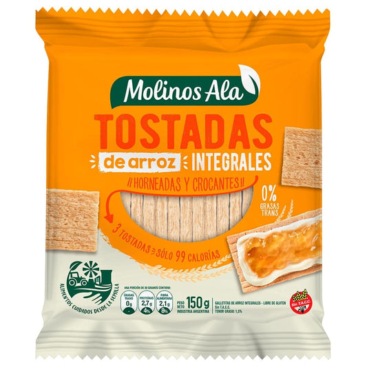 Tostadas de arroz integral 150 gr - Molinos Ala