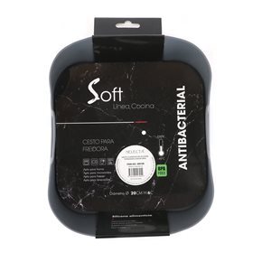 CESTO CUADRADO DE SILICONA P/FREIDORA 20X6CM GRIS