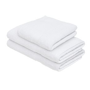 SET 3 TOALLAS 40x70 + 2.70x1.40CM CANNON BLANCO