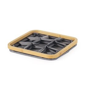 ORGANIZADOR PLEGABLE 9 COMP 30X30X9CM EX TELA GRIS