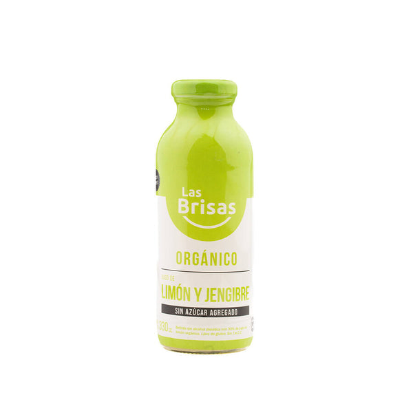 Jugo de limon y jengibre sin azucar 330 ml - Las brisas