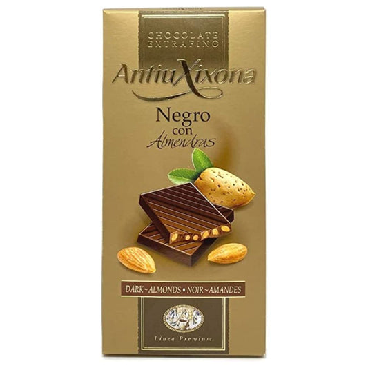 Chcocolate negro con almendras 125 grs - Antiuxixona