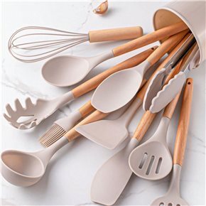 SET 6 PIEZAS MENAGE SILICONA GRIS