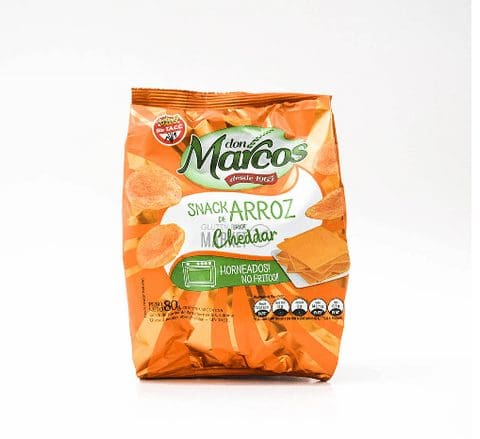 Snacks de arroz sabor cheddar - Don Marcos