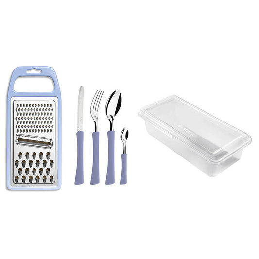 SET 24PZAS + RALLADOR MANGO HORTENCIA INOVA DI SOLLE