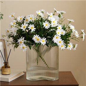 FLORES MARGARITAS COREADO DE 9 CAB H36CM BLANCO