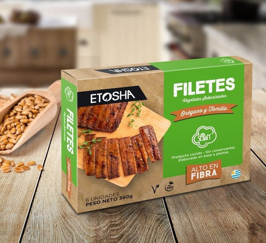 Filetes de seitan saborizados orégano y tomillo - Etosha