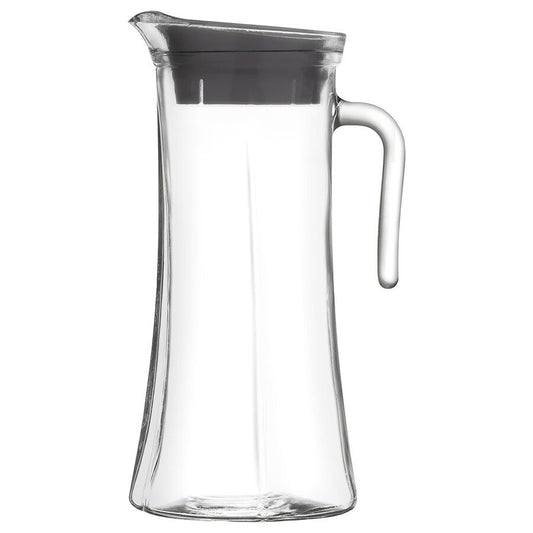 JARRA VIDRIO 1400CC C/TAPA GRIS TRUVA LAV