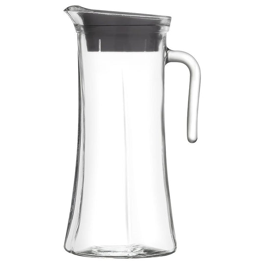 JARRA VIDRIO 1400CC C/TAPA GRIS TRUVA LAV