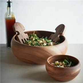 SET CUBIERTOS PARA ENSALADA MADERA 18X7CM