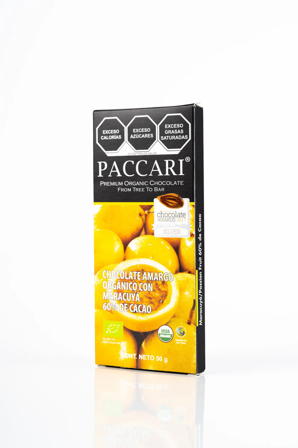 Chocolate negro con maracuya 50 g - Paccari