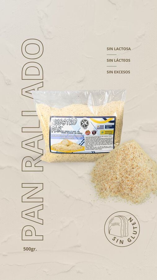 Pan rallado sin gluten 500g - Nuestro pan
