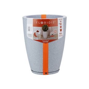 MACETA 29X44CM AMSTERDA GRAPHITO EFEC. PIEDRA GRIS O