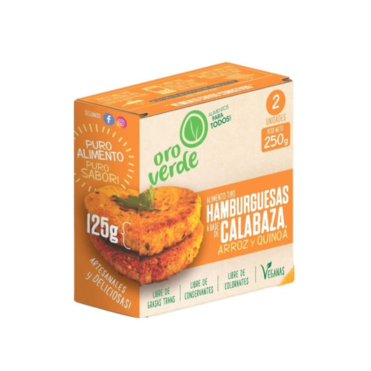 Hamburguesas de calabaza y quinoa x2 - Oro verde