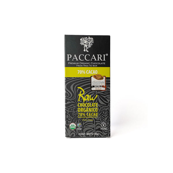 Chcolate 70% Cacao raw 50 g - Paccari