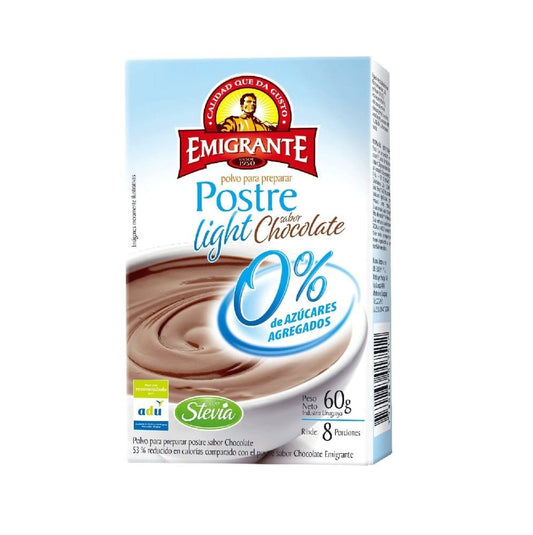 Postre light sabor chocolate 8 porciones - Emigrante