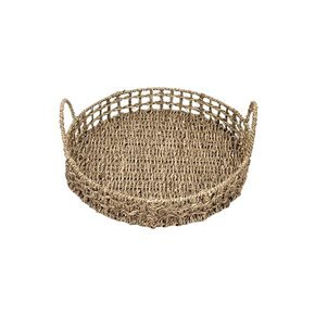 BANDEJA C/ASAS D35x7CM FIBRA NATURAL