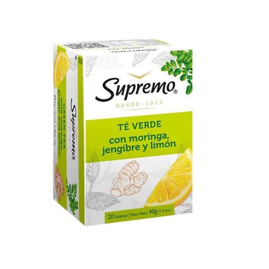 Té verde con moringa, jengibre y limón - Supremo