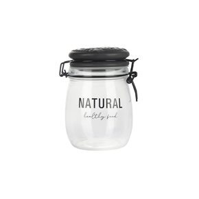 RECIPIENTE VIDRIO 750ML T/CERAMICA NEGRO NATURAL