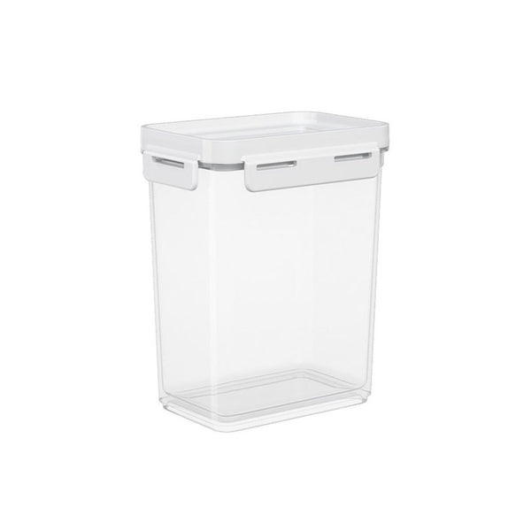 RECIPIENTE PLASTICO FLAP 900ML 13x9x16CM BLANCO