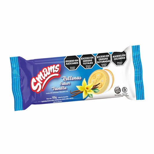 Galletas sin gluten rellenas sabor vainilla - Smams