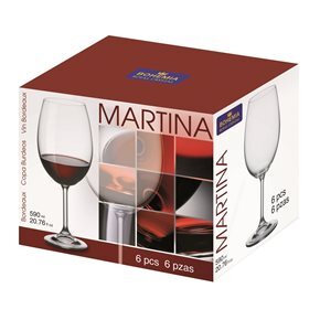 SET 6 COPA BORDEAUX 590ML MARTINA LARA BOHEMIA