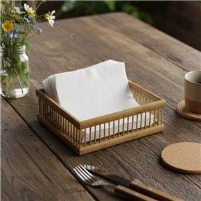 SERVILLETERO RECTANGULAR 18x18xH6CMS BAMBU