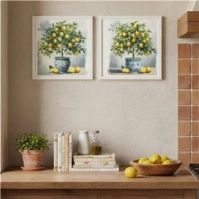 CUADRO CANVAS 30x30cm LIMONES 2