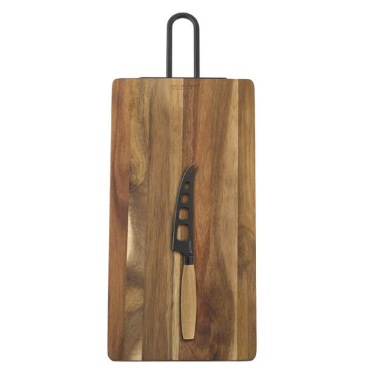 SET TABLA MADERA + CUCHILLO DE QUESO 39x19x1.5CM