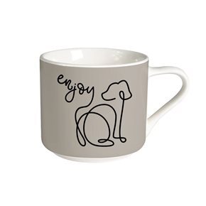 MUG BAJO 350ML SILUETA ANIMALES