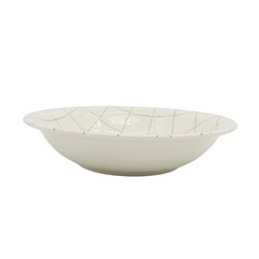 PLATO HONDO CERAMICA D21CM QUADRA BLANCO/GRIS