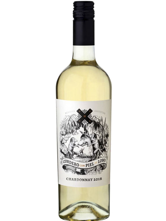 Vino chardonnay 750 ml  - Cordero con piel de lobo