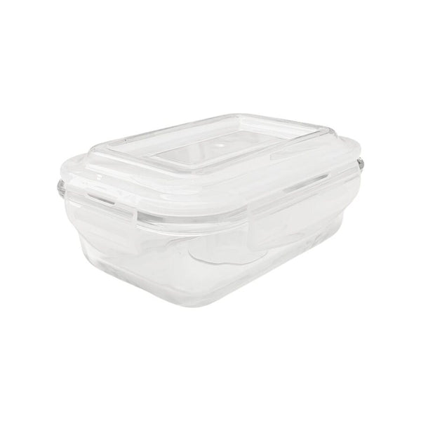 RECIPIENTE RECTANGULAR BOROSILICATO 370ML 15.5X11.5XH5.5CM