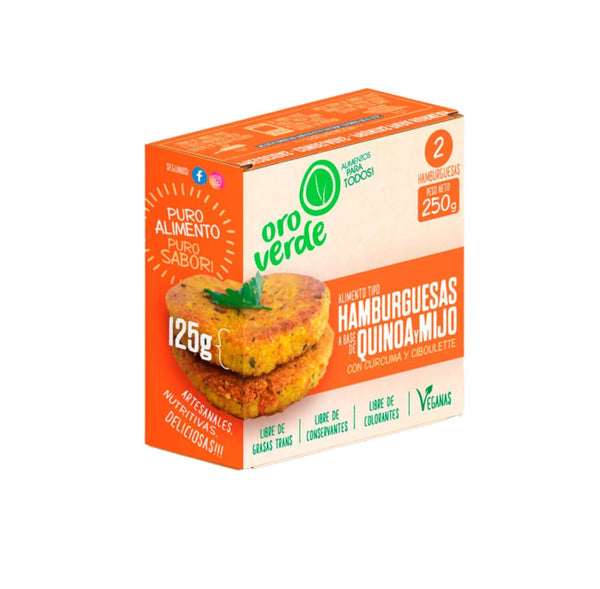 Hamburgeusas de quinoa y mijo x2 - Oro verde