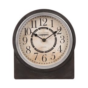 RELOJ DE MESA HIERRO D20X22X5.5CM VINTAGE