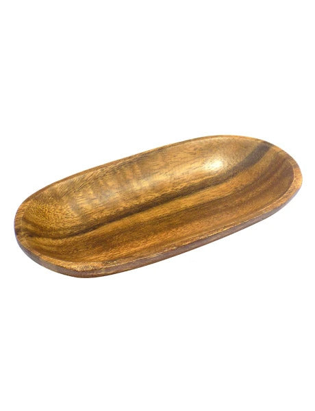 BANDEJA OVAL MADERA 20X10X2.5CM