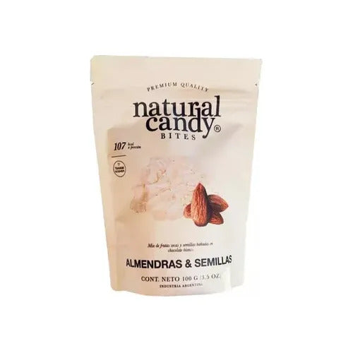 Almendras y semillas con chocolate blanco - Natural Candy