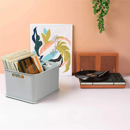 CANASTO PLASTICO RECT 38x32x23CM NATURAL COZA