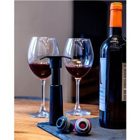 SET 4 PIEZAS ACCESORIOS PARA VINO VIN BOUQUET