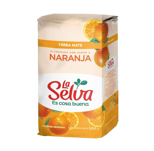 Yerba mate con sabor a naranja 500 grs - La Selva