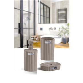 SET 3PCS BAÑO COLESIUM PP MARRON