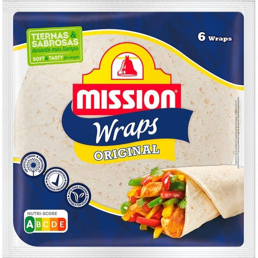 Wraps original 6 unidades 420 grs - Mission wraps