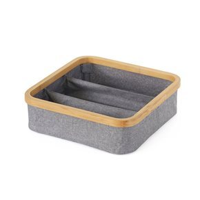 ORGANIZADOR PLEGABLE 3 COMP 30X30X9CM EX TELA GRIS