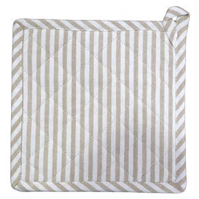 AGARRADERA ALGODÓN 20X20CM RAYAS BEIGE