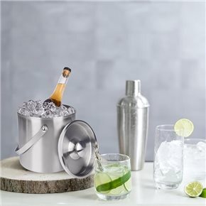 HIELERA DOBLE PARED ACERO INOX. C/ASA D15X15CMS